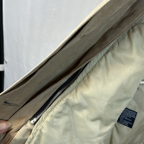 London Fog Insulated Zip Out Trench Coat Sz Petite Med  Like New Cream - Picture 8 of 10